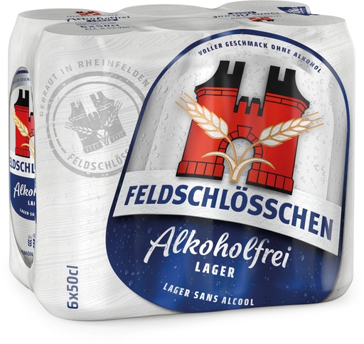 [30957] Feldschlösschen sans alcool Tray 4 x 6 x 0,5 l Cannette Alu jetable