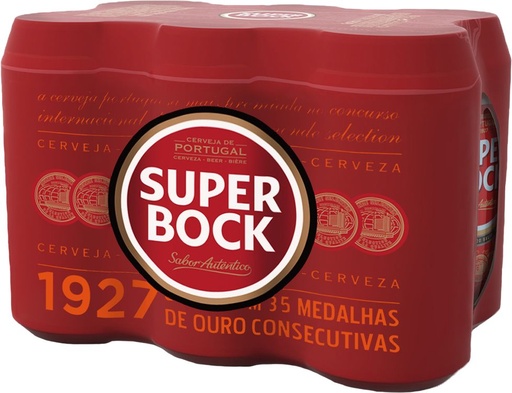 [31359] Super Bock Alc. 5.2 % Vol.  Tray 4 x 6 x 0,5 l Cannette Alu jetable